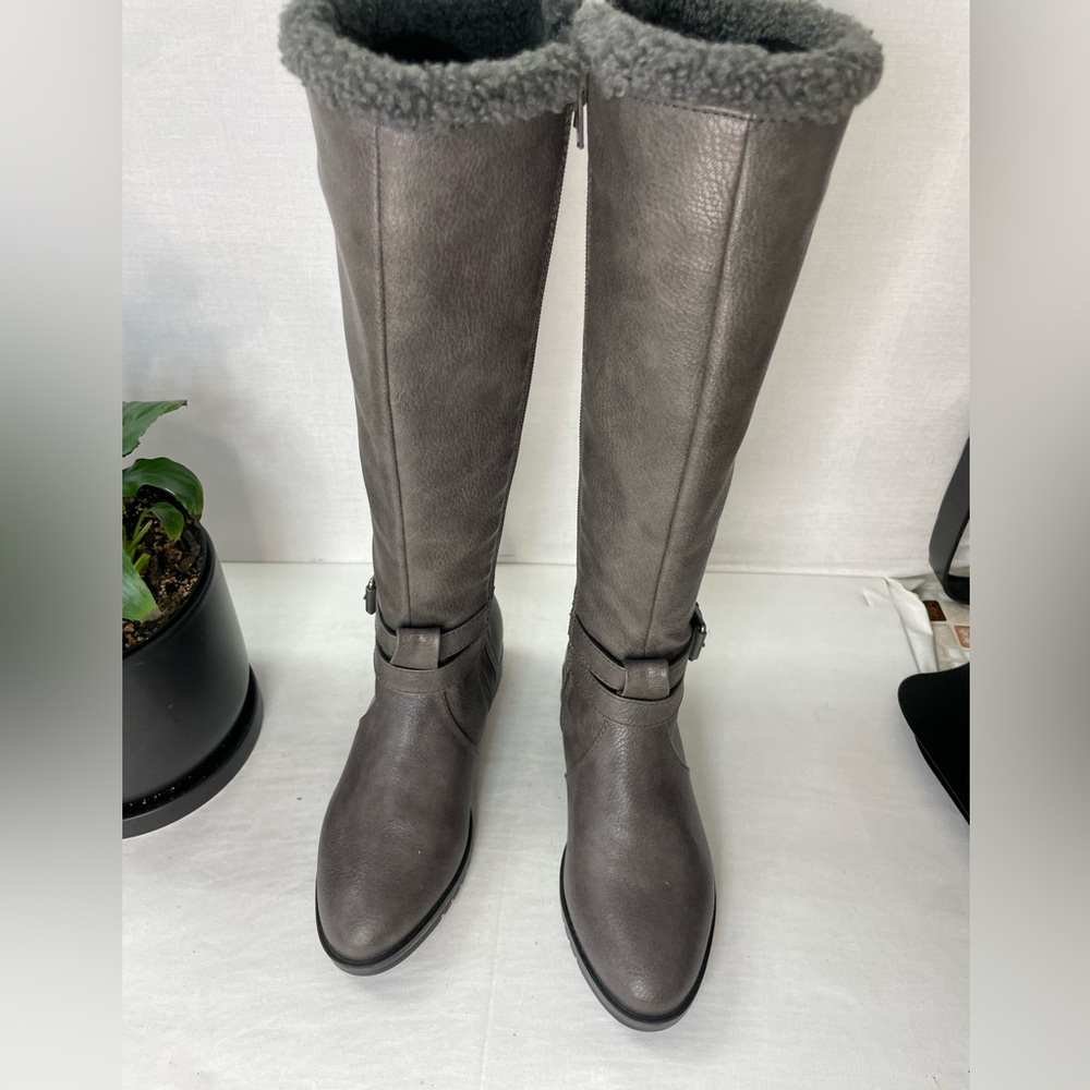 Naturalizer Garrison Cozy Knee High Boots in Grey Size 5 M - Picture 2 of 11